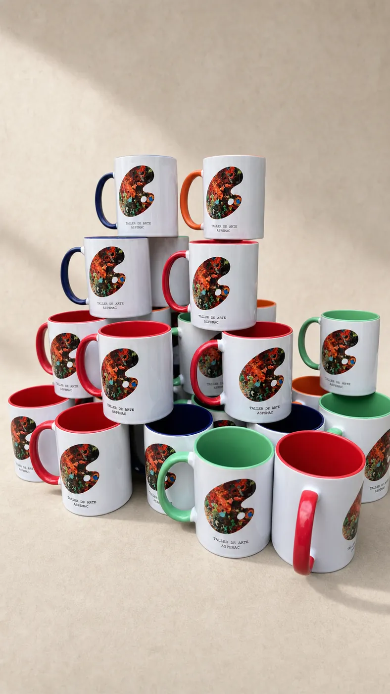 Tazas personalizadas con ilustración impresa a color