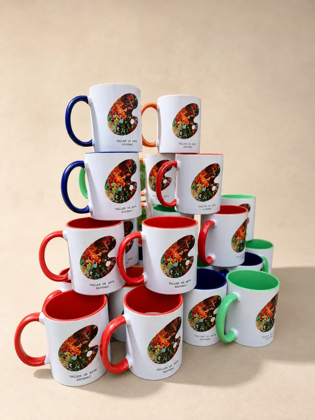 Tazas personalizadas con asa e interior de color
