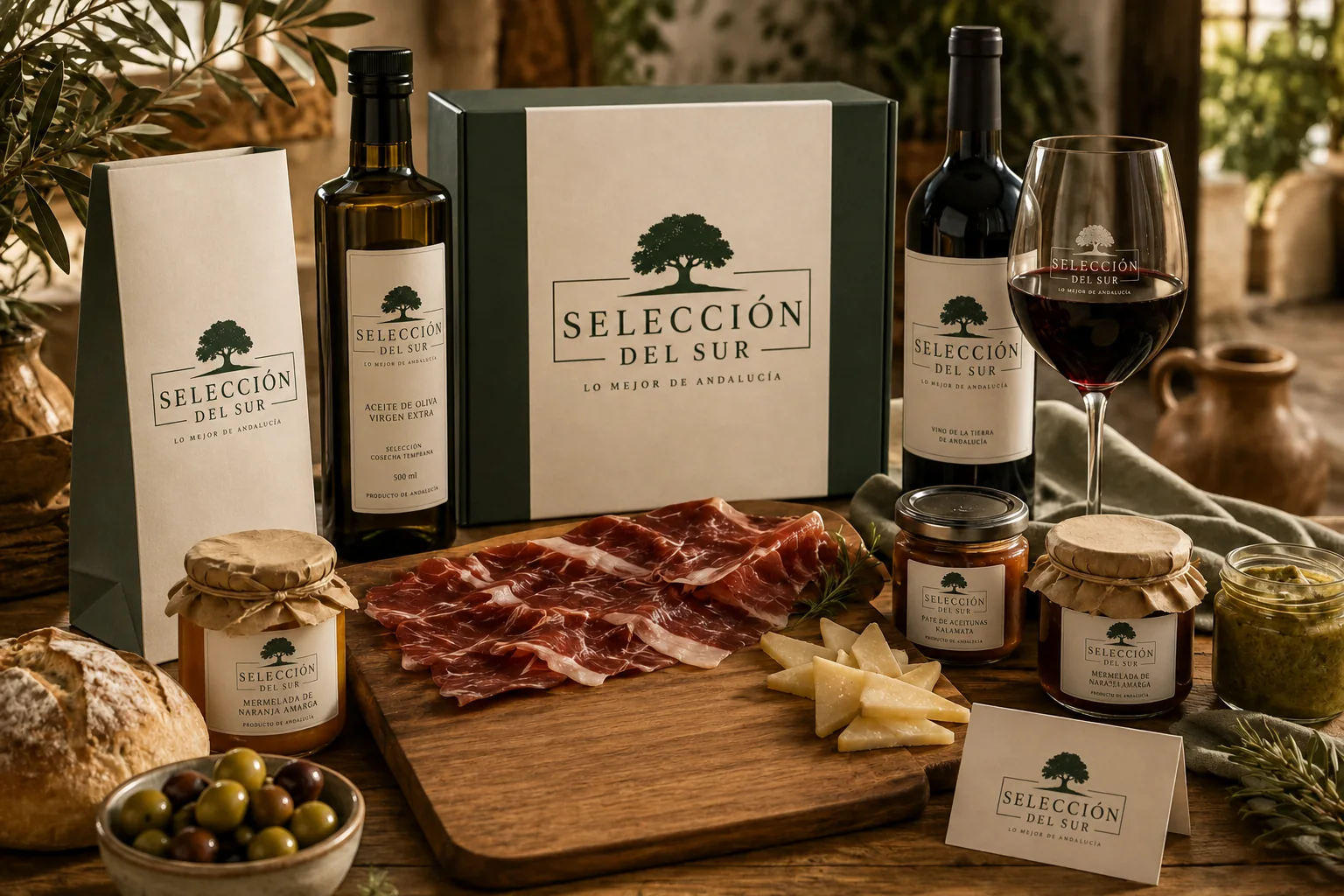 Aplicación de la identidad de Selección del Sur en productos y packaging
