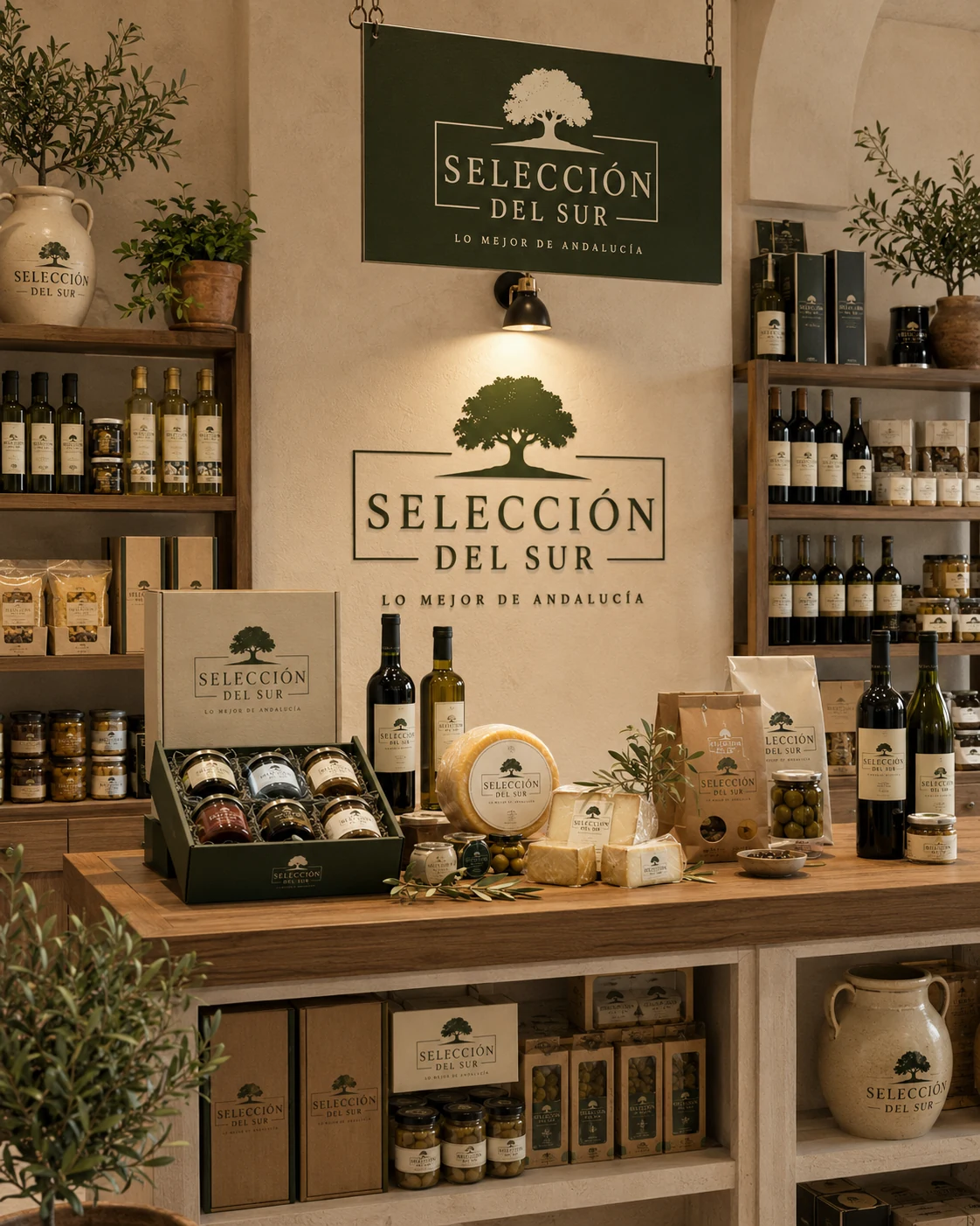 Identidad de Selección del Sur aplicada a un espacio comercial gastronómico