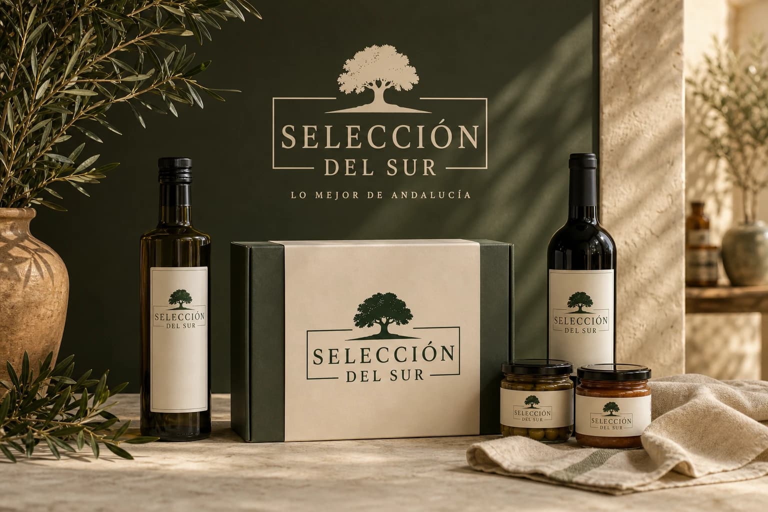 Identidad de Selección del Sur aplicada a packaging y productos gastronómicos