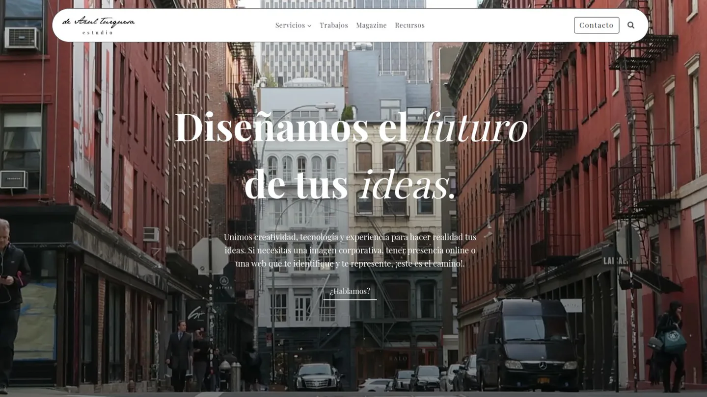 Portada de la web de Azul Turquesa estudio